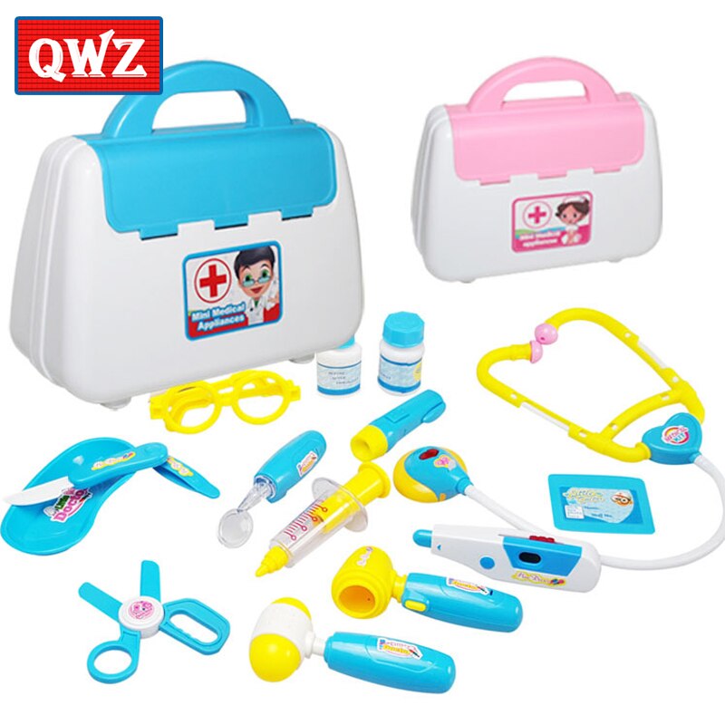 Qwz 15 stk. foregive at lege emulerende legetøjssæt lægeekometer sæt med lydlys uddannelseslegetøj til børn jul