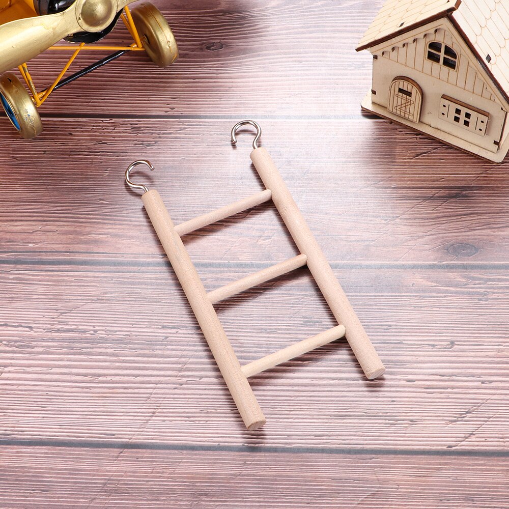 1 Uds Swing de escalera escalada de madera escaleras para pájaros juguetes loro juguete hámster de juguete artesanal jaula decoración suministros