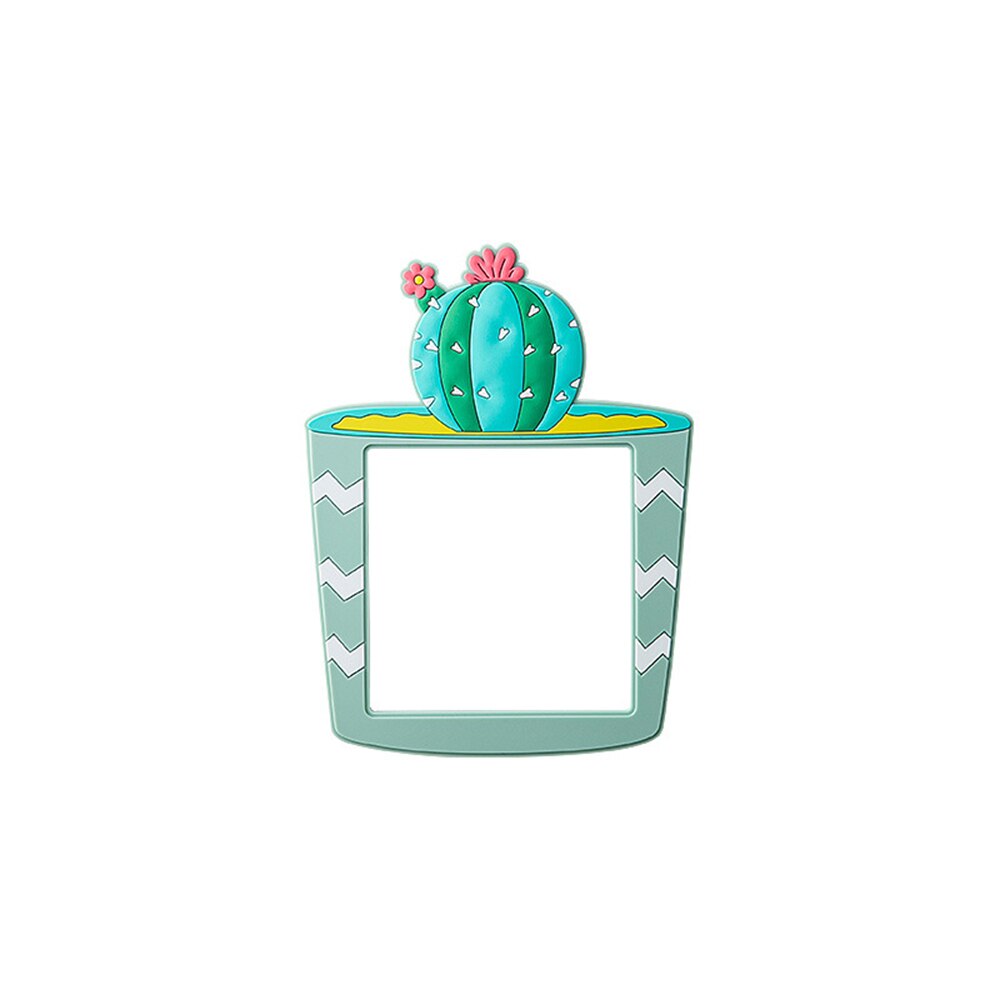 Pegatinas de interruptor de silicona para niños, pegatinas de pared de interruptor 3D de plantas suculentas de dibujos animados para dormitorio, decoración del hogar: C