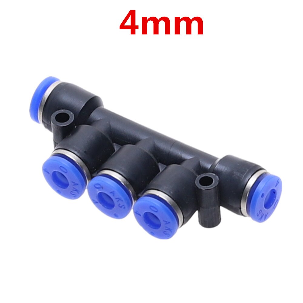 Pk 4 6 8 10 12mm pneumatisk 5-- veis kontakt hurtigmontert pneumatisk kontakt trykk vertshus passform til luft / vannslange: 4mm