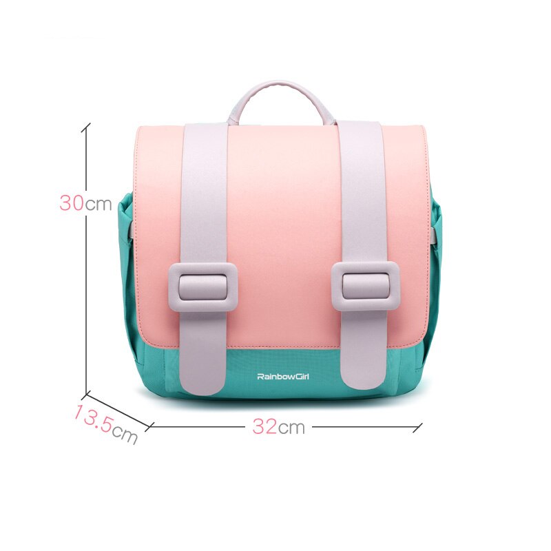 Mignons sacs d'école roses pour filles, sac à dos orthopédiques imperméables aux couleurs acidulées du japon pour élèves du primaire: BLEU CIEL