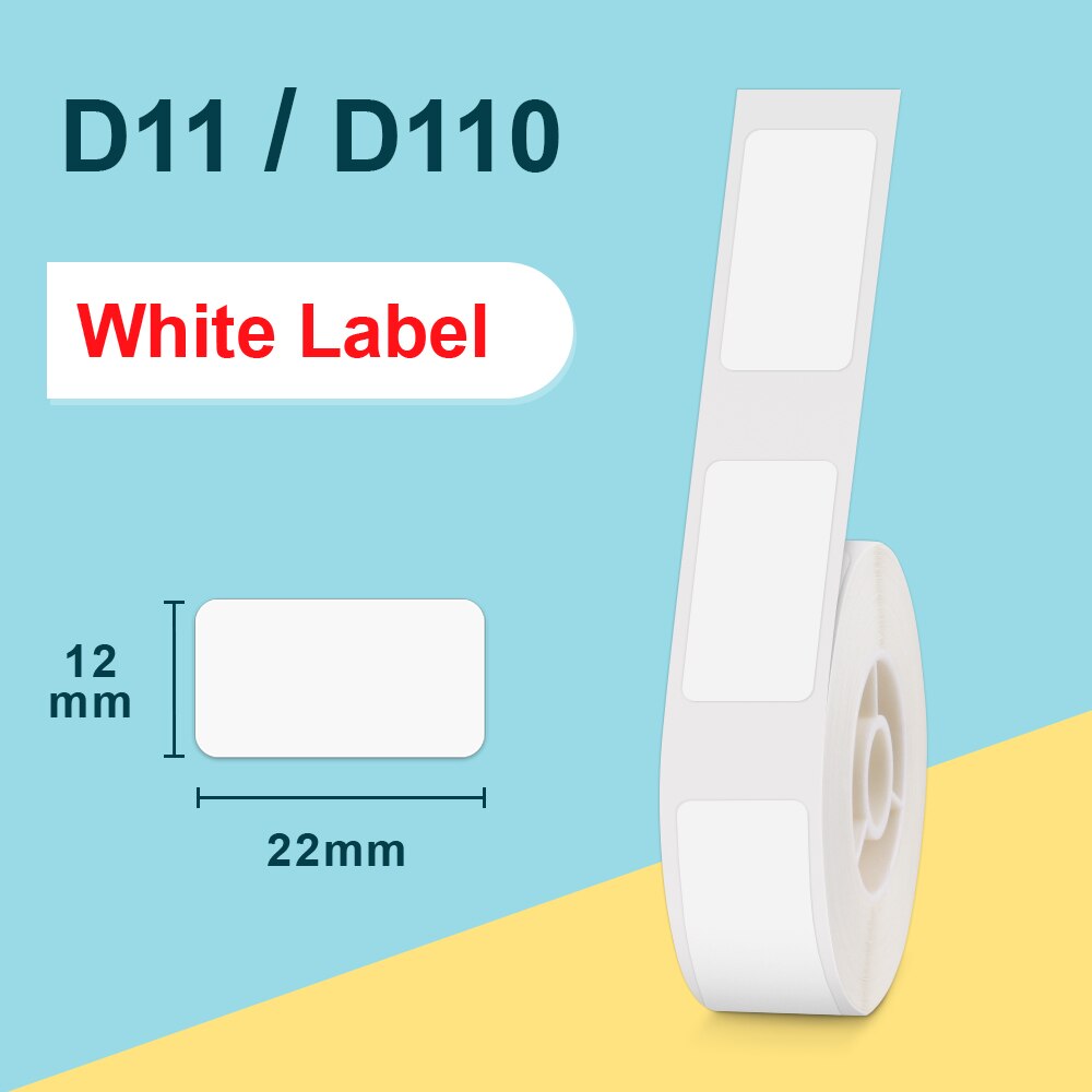 Niimbot D110 Label Printer Mini Draadloze Thermische Label Maker Diy Datum Sticker Naam Sticker Met Niimbot D11 Afdrukken Label Papier: 12x22mm 260pcs