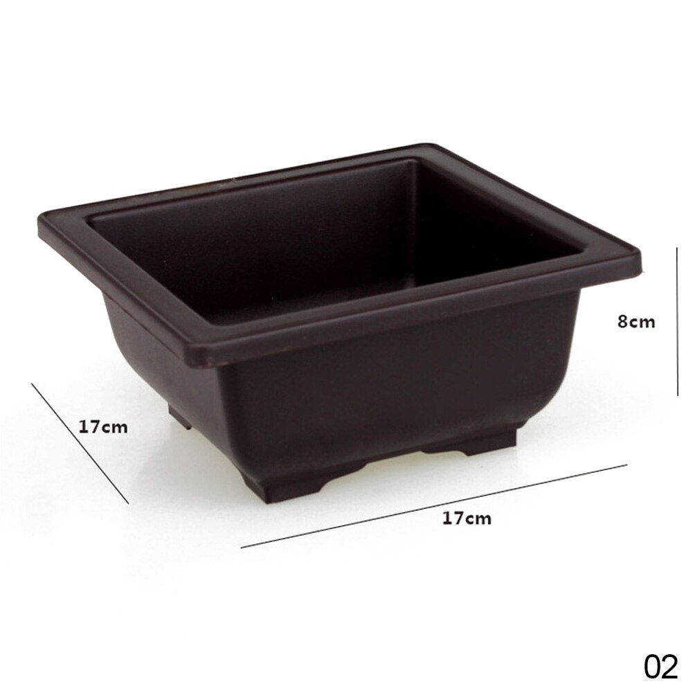 Vaso di fiori imitazione plastica balcone vasi quadrati fiore Bonsai ciotola vivaio bacino fioriera imitazione rettangolo per la decorazione del giardino: Square L