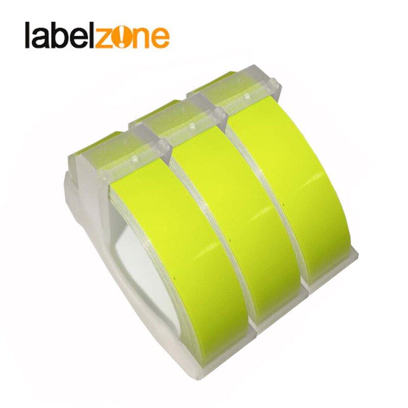 20 colors 3Rolls/lot 3D 9mm PVC Embossing Label Tape Compatible Dymo 1610 12965 Manual Label printer for Motex E101 Label Makers: Grass green