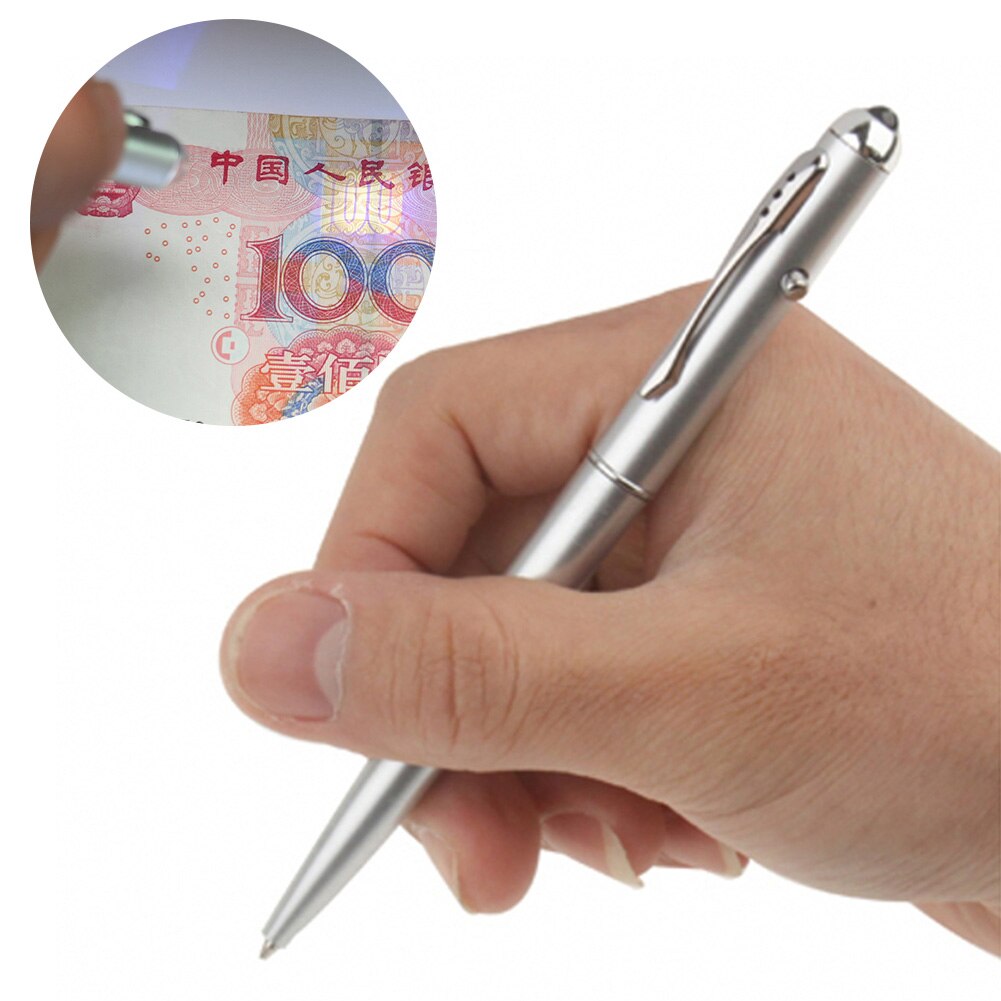 Brand Metal Material Invisible Ink Pen With Uv Light Magic Ballpoint Portable Banknote Tester Pen