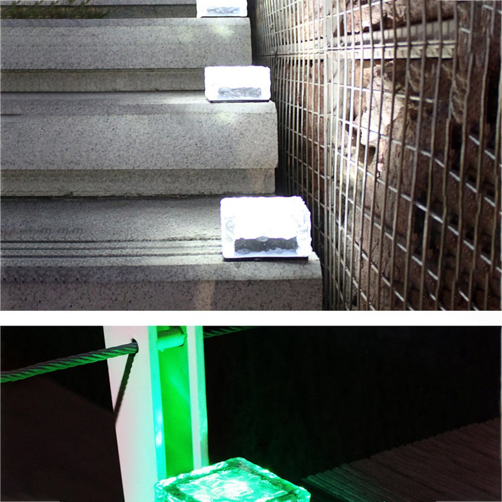 LED Solar Ice Brick Light Large Waterproof Solar buried ice flower tile lamp Outdoor Patio Park Decorative lighting