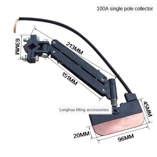 Seamless Slide Wire Collector Driving 3 Pole Collector Three-Pole Four-Pole 60A Crane Slip Line Collector: 11