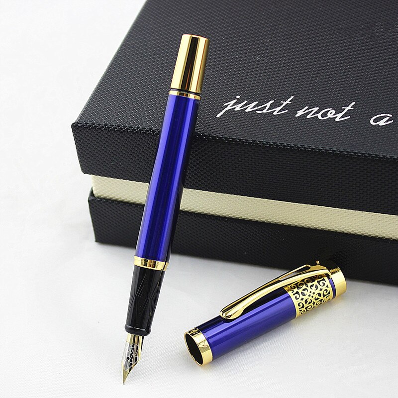 Full Metal Fountain Pen 0.5mm nib Business luxurious color Golden Clip Office School Supplies ink pens for writing Stationery