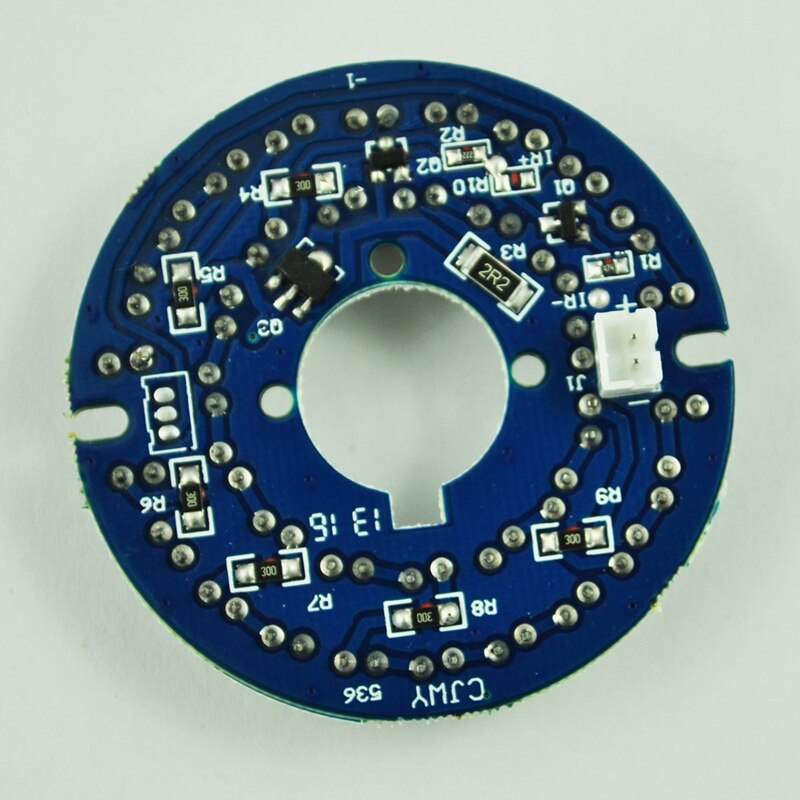 SODIAL(R) 2 "placa redonda 36 IR lámpara LED roja para cámara de seguridad CCTV