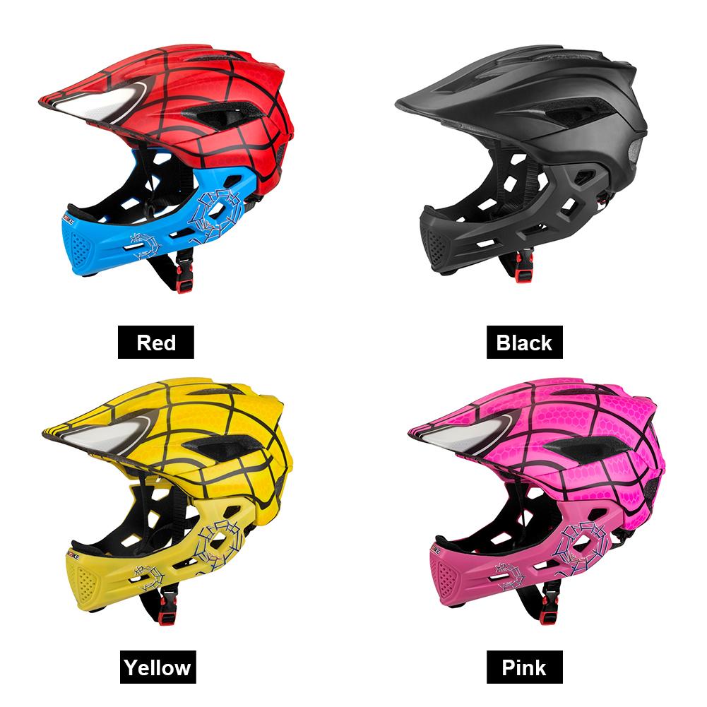 Kid LED Mountain Mtb Road Bicycle Helmet Detachable Pro Protection Children Full Face Bike Cycling Helmet