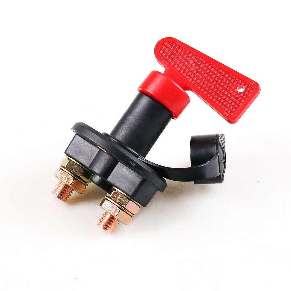 12V 24V Red Key Cut Off Battery Main Kill Switch Vehicle Car Modified Isolator Disconnector Car Power Switch for Auto truck boat