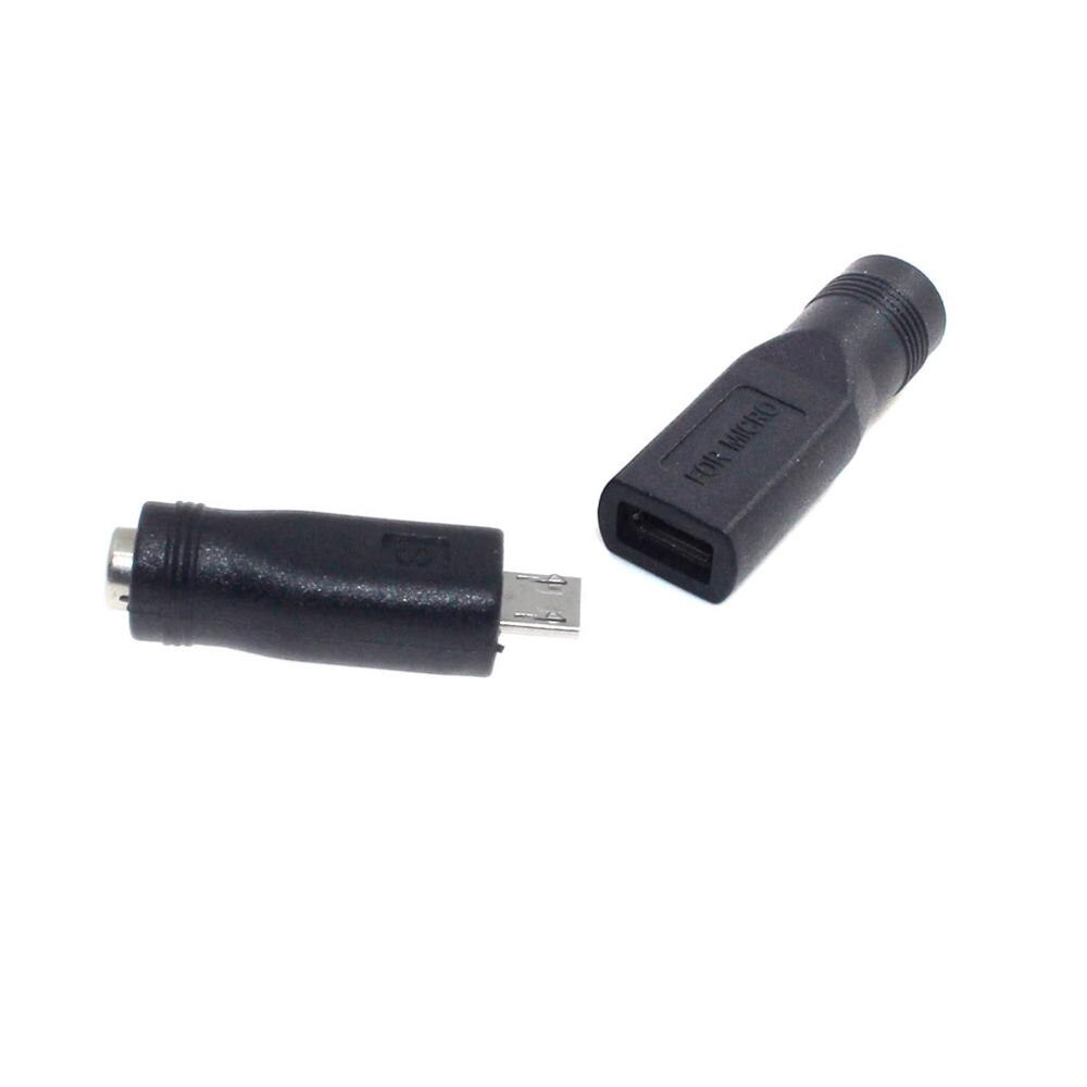 5v dc 5.5*2.1 voedingsaansluitingen naar micro-usb/type-c vrouwelijke  dc 5.5 mm x 2.1mm voedingsconnectoradapter