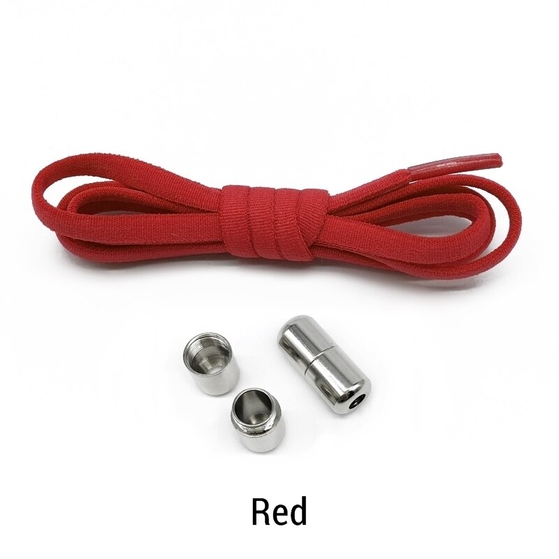 1 Pair Metal Lock Elastic Semicircle Shoe Laces For Kids and Adult Sneakers Shoelace Quick Lazy NO TIE Shoelaces: 6