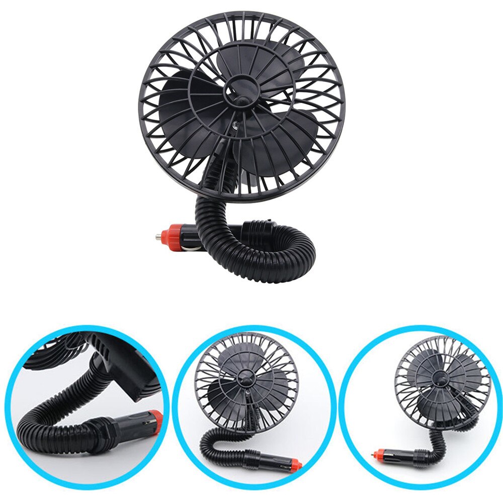 mling Fan Cooler 12V 5 Inch Car Cigarette Lighter fan Socket Truck Vehicle Cooling Adjustable Summer Cooling