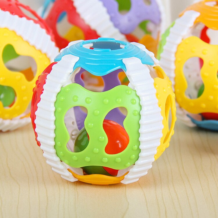 Hand Bell Ball Rattles Baby Early Educational Toys Colorful Soft Plastic Preschool Tools Funny Games