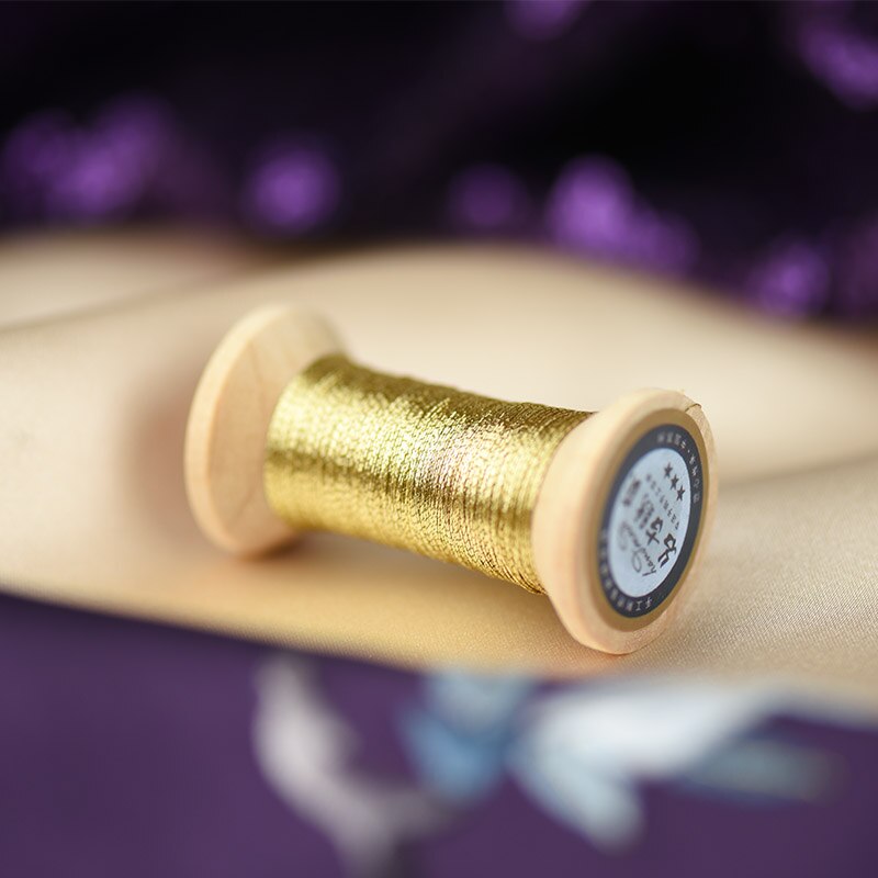 Amber gold series of Gold thread/French embroidery thread/embroidery spool/colorful gold embroidery thread /50 meters/roll: 8