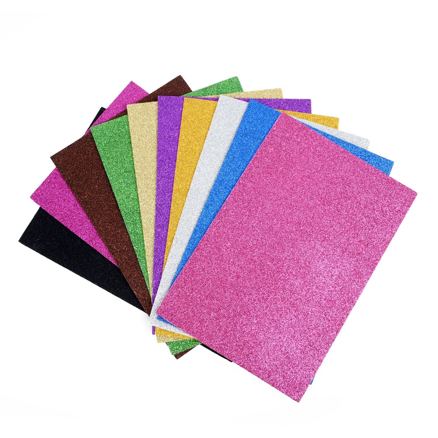 10pcs 20*30cm Glitter EVA Plakboek Foam Vel Papier Spons Soft Touch Arts Ambachten Handgemaakte Kids DIY a4 Kleur Mengen