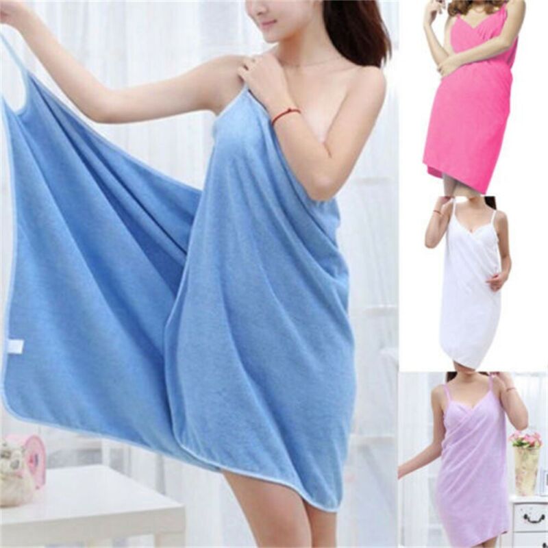 Svømning håndklæder kvinder hurtigtørrende badehåndklæde absorberende blødt bad bærbar søvn slid kjole