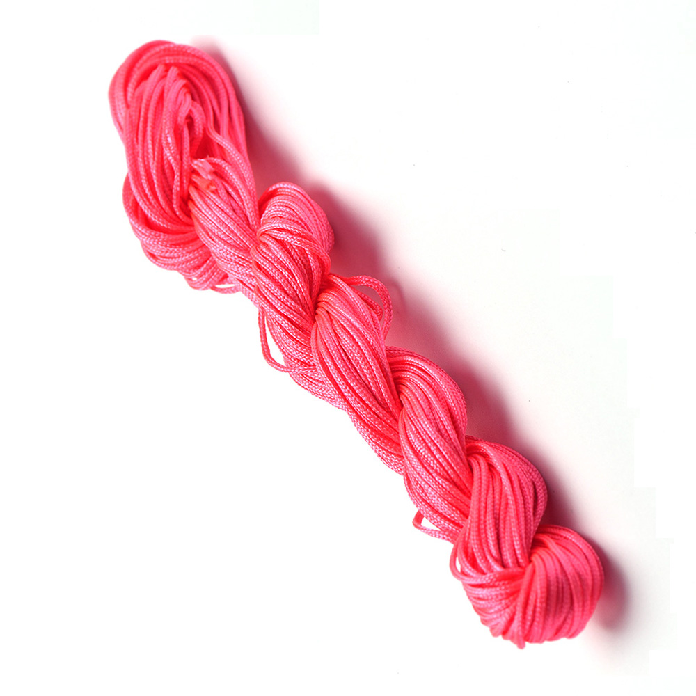 Cordón anudado chino de nailon, 23 colores, 1mm, hilo de macramé Shamballa, cordón para cuentas para fabricación de pulseras: Azul cielo