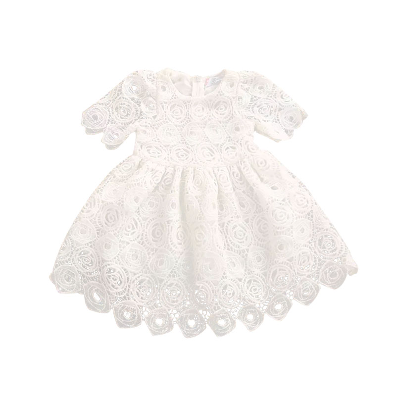 0-24m småbørn nyfødte baby piger kjole hvid blonder tutu fest brudekjole prinsesse påske kostumer til spædbørn