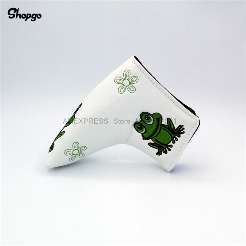 Lovely Embroidery Frog Golf Putter HeadCover Outdoor Waterproof PU Golf Cover Sport Golf Accessories