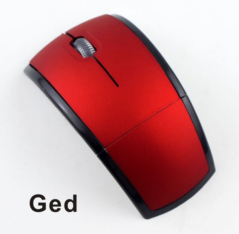 Mini Draadloze Muis Voor Pc Laptop Computer Desktop Usb 2.4Ghz Ergonomische Mause Magic Vouwen Ultra-Dunne Kantoor Gaming gamer Muizen: 2 4G  Red