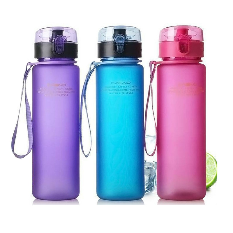 400ml 560 bicicleta ml botella de agua libre de BPA a prueba de fugas deportes botella de agua de botellas portátiles, para excursión, senderismo