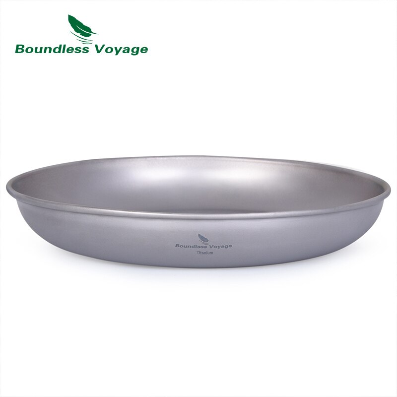 Assiette en titane Voyage sans limite, vaisselle de Camping en plein air, soucoupe, service de table, poêle Durable ultralégère pour aliments Sauce aux fruits: Ti1103T L