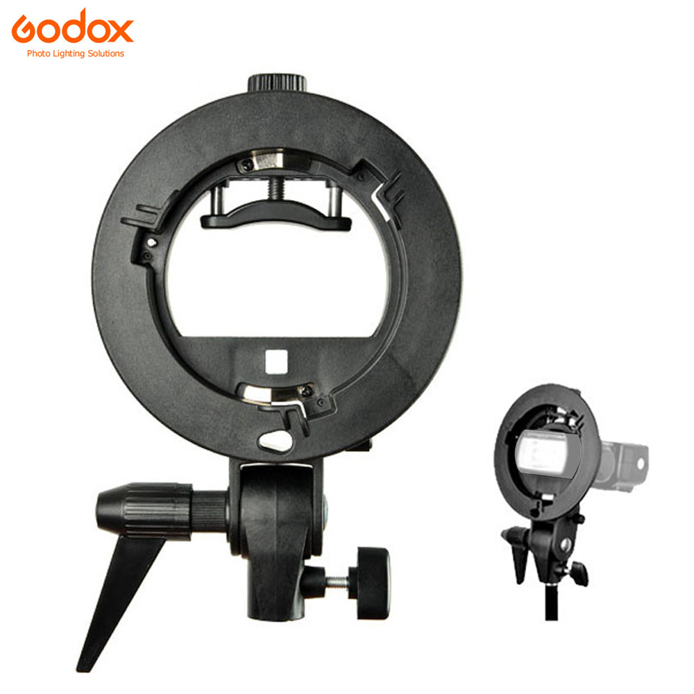 GODOX 40x40cm/50x50cm/60x60cm/80x80cm Softbox with S-Type Bracket Stable Bowens Mount Flash Bracket Mount Foldable Softbox Kit