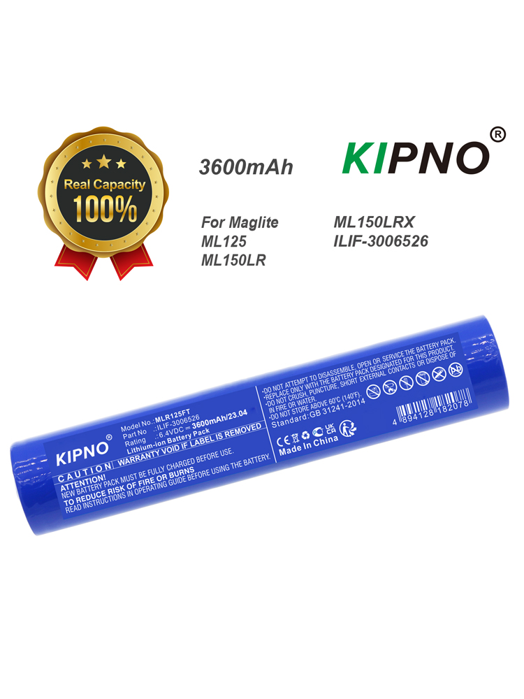 Lanterna 3600mAh Bateria Para Maglite ML125 ML150LR ML150LRX ILIF- 3006526: Default Title