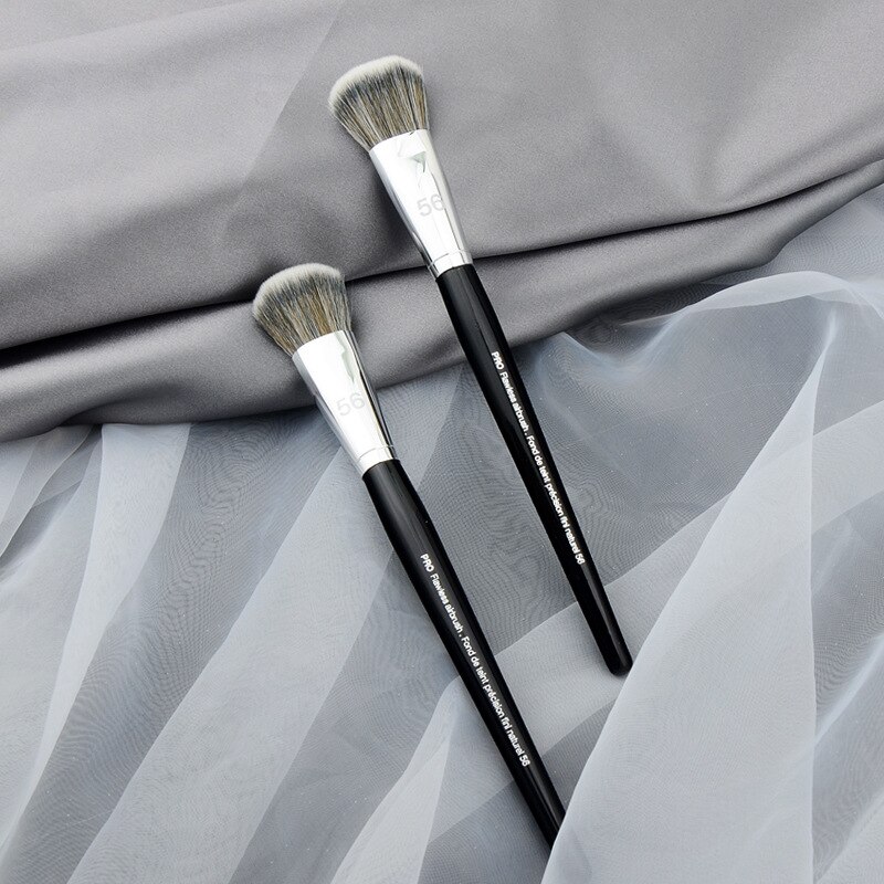 56 # brocha de aerógrafo base en polvo de colorete brochas para corrector Maquillaje facial cepillo pequeño rubor maquillaje cepillo herramienta