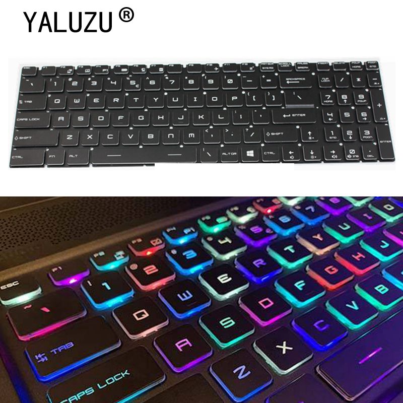 Per-key RGB Backlit Full Color English Keyboard For MSI GE63 GE73 GS73 Raider 8RE 8RF GS63 GS73 Stealth 8RD 8RE GT63 US