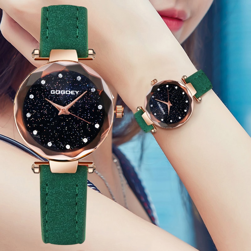 Gogoey frauen Uhren Leder Armbanduhr Frauen Uhren Damen Uhr Mujer Bajan Kol Saati Montre Feminino