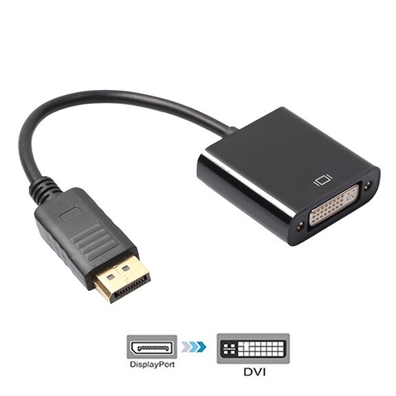 Konsenda Displayport DP Male to DVI HDMI VGA Audio Female Adapter Display Port Cable Converter For Computer Projector TV Monitor: DP to DVI