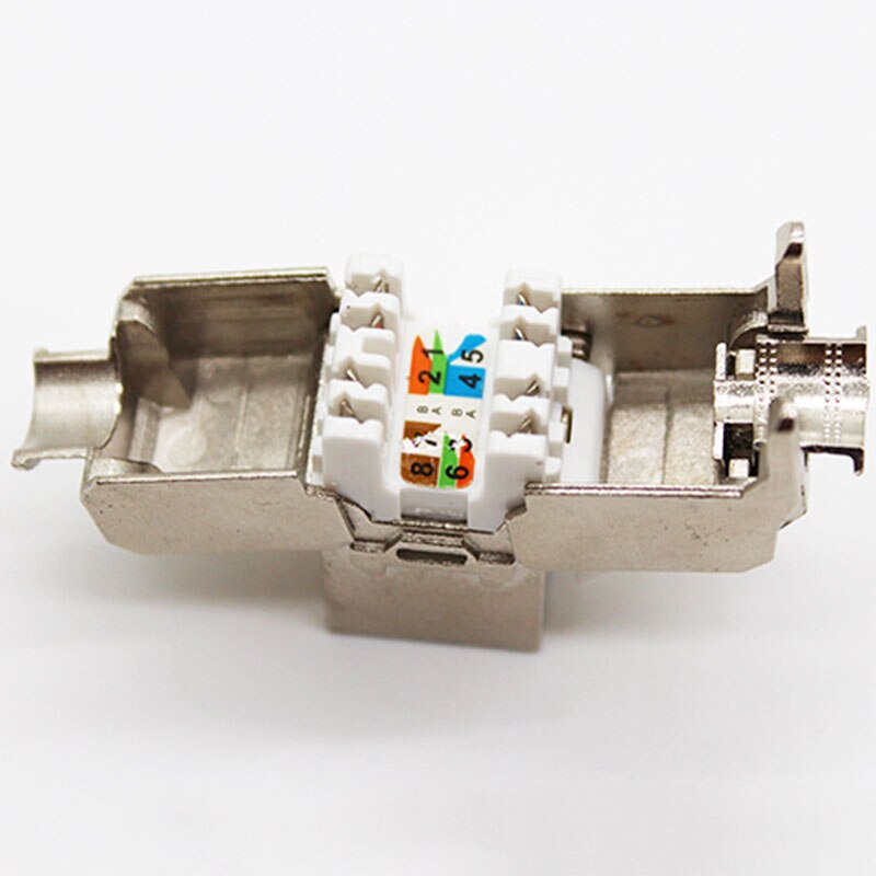MOOL 6Pcs CAT6A Super Category 6 Zinc Alloy Shielding Module Gigabit FTP Free Printing Module