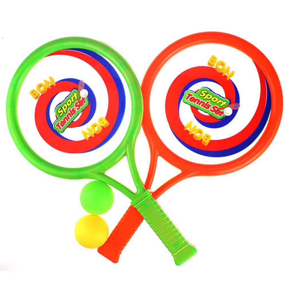 1 Pairs Kinderen Tennisracket Multifunctionele Kinderen Fitness Intelligentie Ontwikkelen Speelgoed Voor Outdoor Sport Met 2 Gratis Bal: Default Title