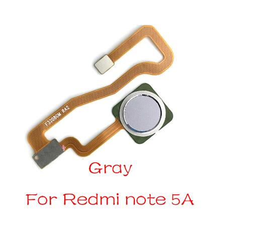 Lector de huellas dactilares para Xiaomi Redmi Note 4 4X5 5A 3 Pro lector Sensor inicio botón Flex cable: Note 5A Grey