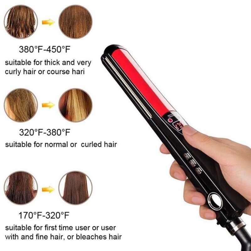 Stijltang Temperatuur Aanpassing Titanium Flat Iron Stijltang Voor Vrouwen Stijltang