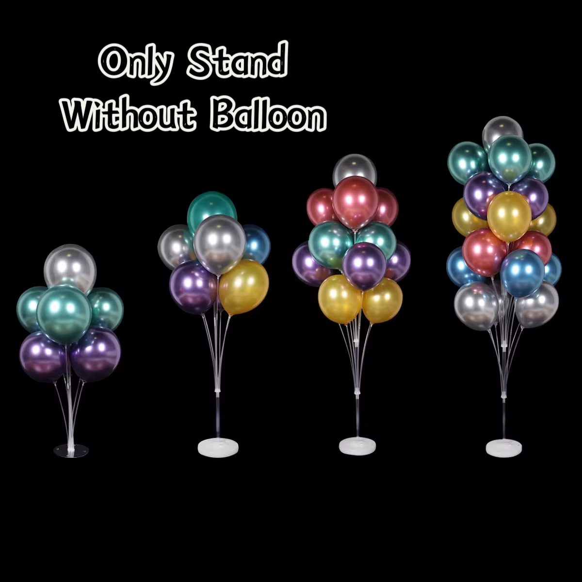 Supporto per palloncini di compleanno Supporto per palloncini Supporto per palloncini Tubi per bastoncini per palloncini Decorazione per feste di compleanno per matrimoni bambino doccia per bambini