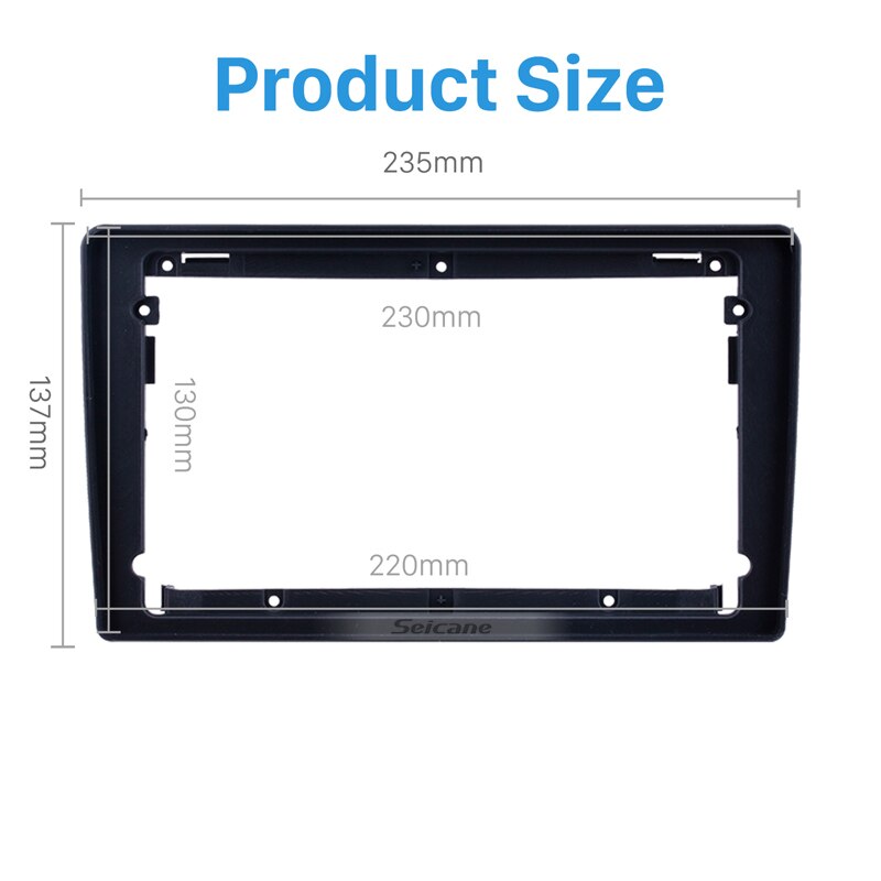 Seicane Double Din 9 inch Fascia Frame For Lada Granta Dash Mount Kit Trim Panel