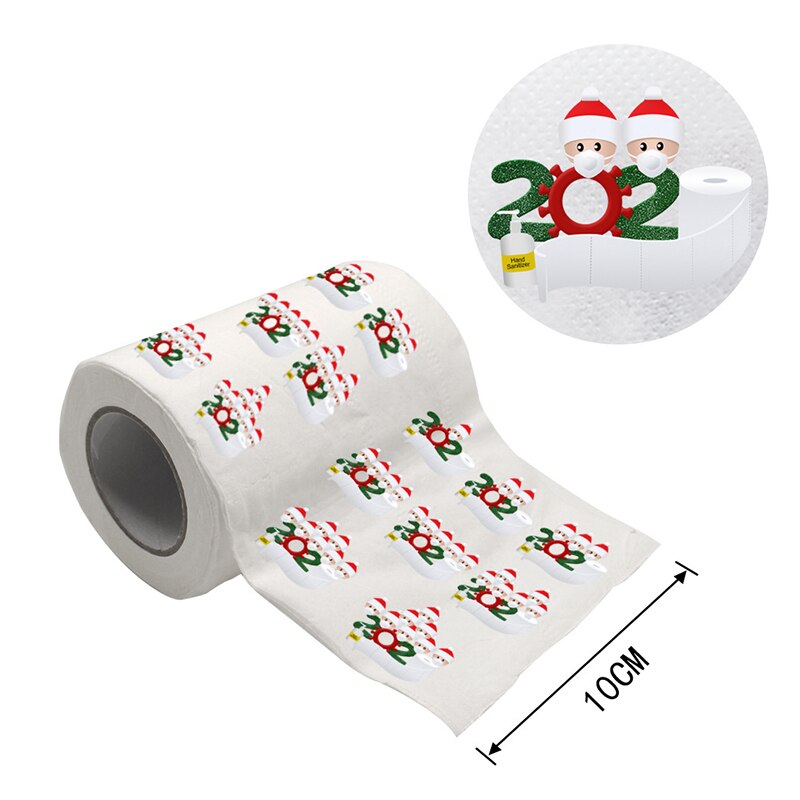 1Roll Santa Claus Bath Toilet Roll Paper Christmas Supplies Xmas Decor Tissue