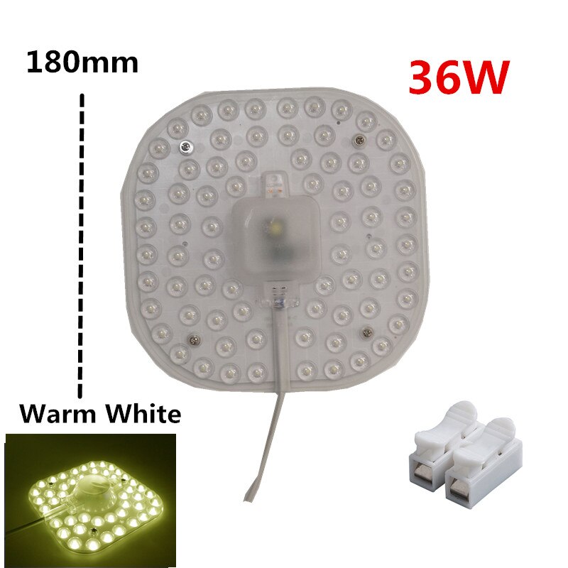 Loftslamper led modul  ac220v 230v 240v 6w 12w 18w 24w 36w led lys udskift loftslampe lyskilde praktisk installation: 36w varm hvid