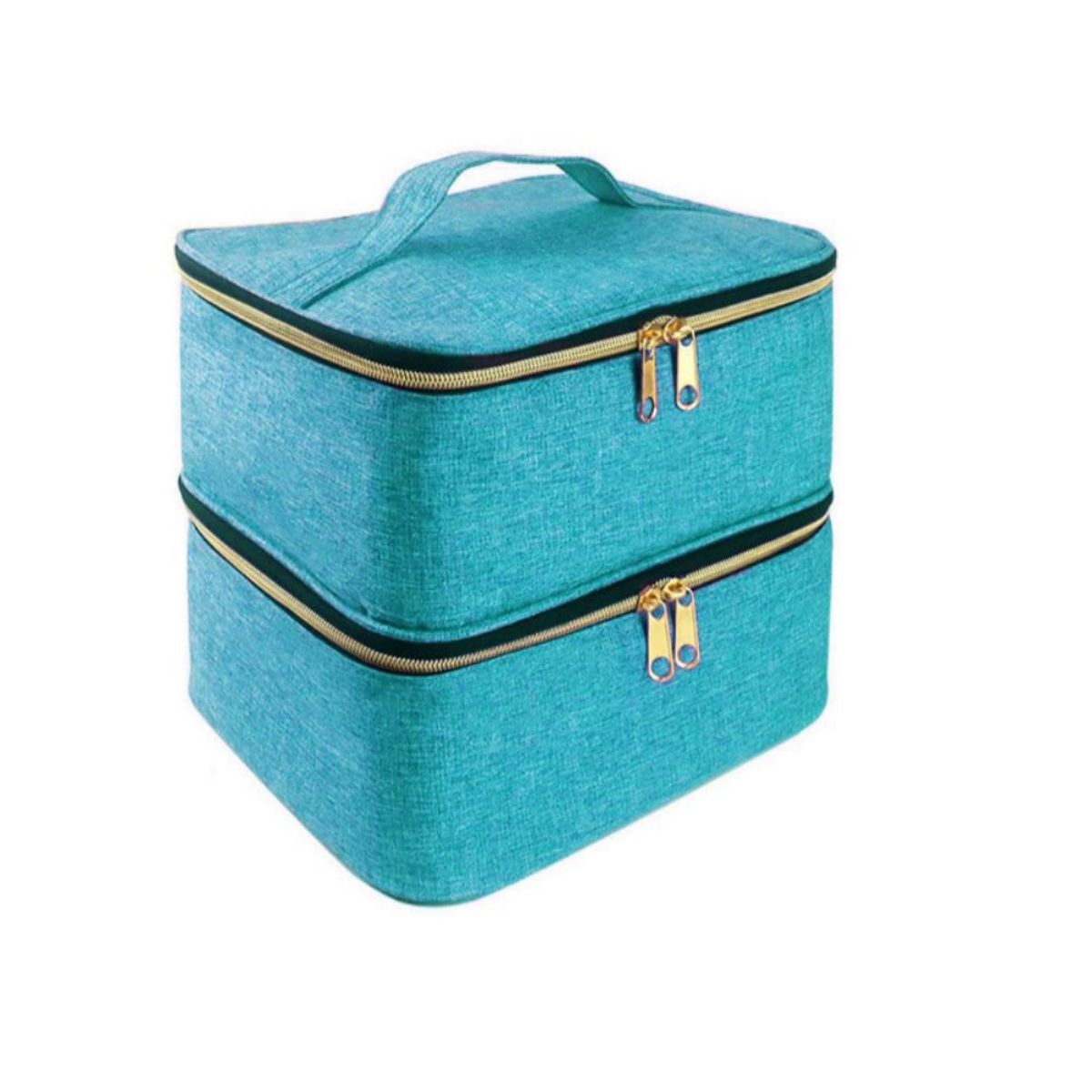 Nail Polish Organizer Handheld Double Layer CosmeticOrganizer Tote Bag For Girls And Women Nail Art, EssentialOil, Cosmetic Set