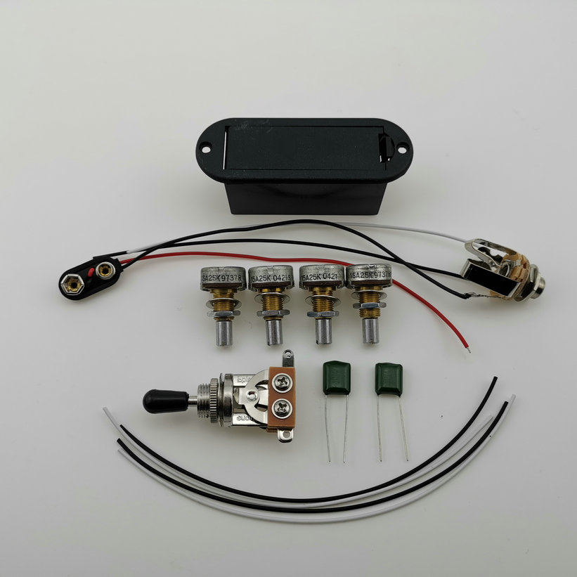 El-guitar pickups hals og bridge aktiv pickup humbucker aktiv 9v batteristrømforsyning på lager