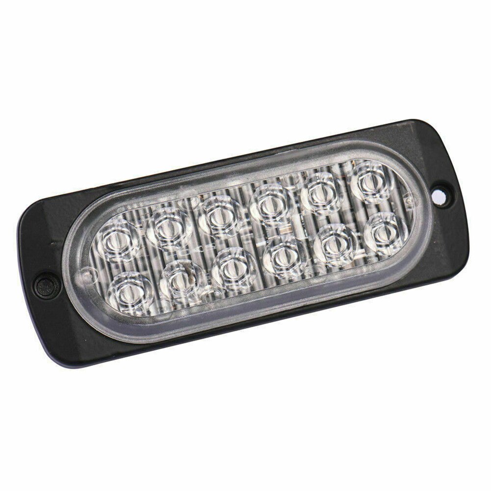 12LED blanco coche camiones Warns seguridad luces de Flash estroboscópicas urgentes 12V ~ 24V 12 LED Luz de coche blanco lámpara camiones advertencia luz