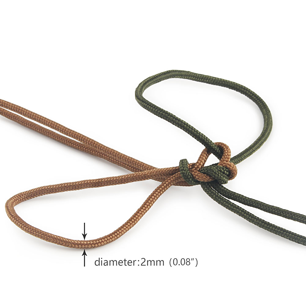 Paracord-cuerda trenzada para paraguas Paracord, brazalete de cordón trenzado de 2mm para acampada, 100m