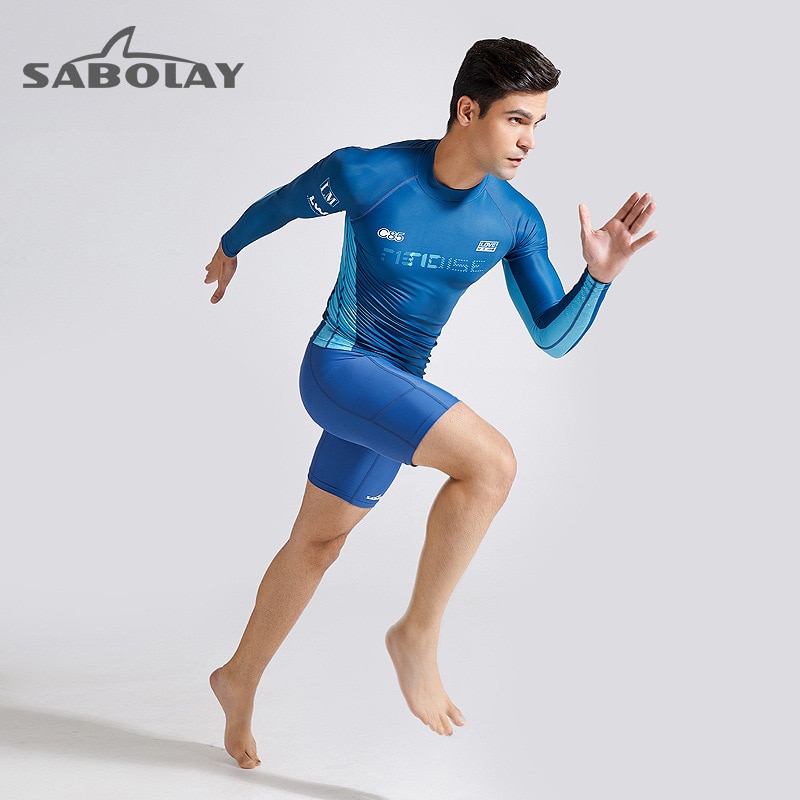 Rash guard mænd rashguard upf 50 uv beskyttelse langærmet badetøj surf badetrøje snorkling sejler dykkerdragt