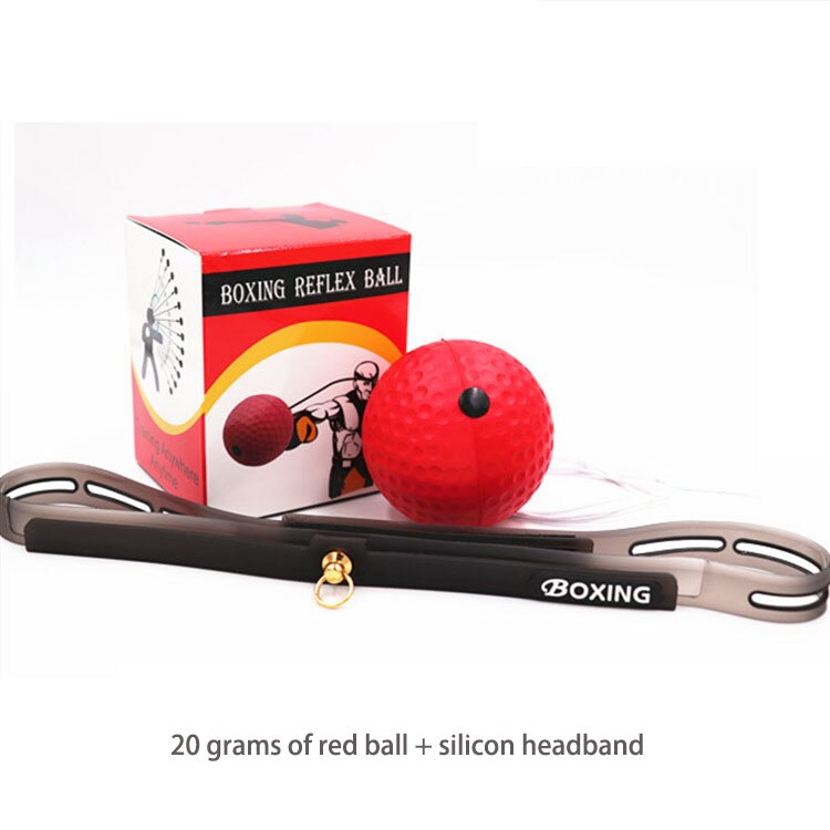 1-3ball Boxing Reflex Speed Punch Ball Muay Thai Sanda MMA Raising Reaction Hand Eye Training Gym Fitness Exercise Pu Texture: 20 grams of red ball