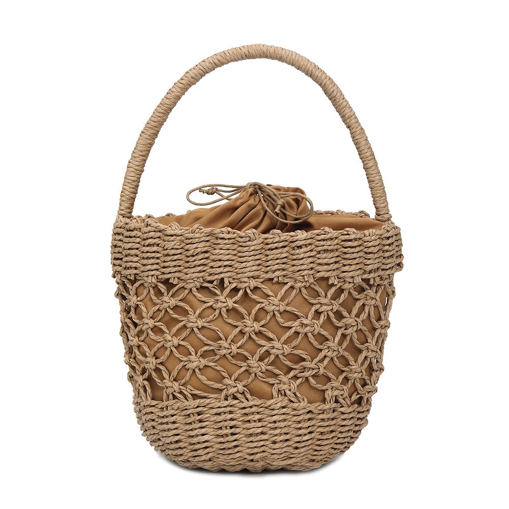 Women Handbag Handmade Straw Woven Tote Large Capacity Summer Beach Shoulder Bag Party Best -WT