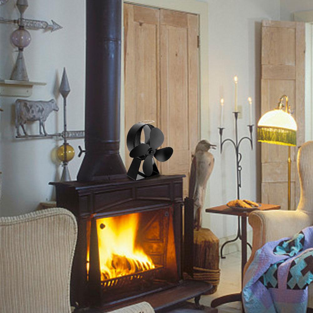 Haard Ventilator Warmte Aangedreven Kachel Fan Hout Brander Eco Vriendelijke Stille Ventilator Thuis Efficiënte Warmteverdeling Winter Levert
